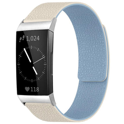 xDfind Litchi Texture Magnetic Silicone Watch Band, For Fitbit Inspire 2 / Ace 3, For Fitbit Charge 4 / Charge 3