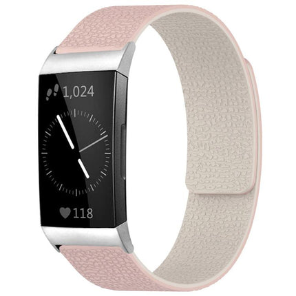 xDfind Litchi Texture Magnetic Silicone Watch Band, For Fitbit Inspire 2 / Ace 3, For Fitbit Charge 4 / Charge 3