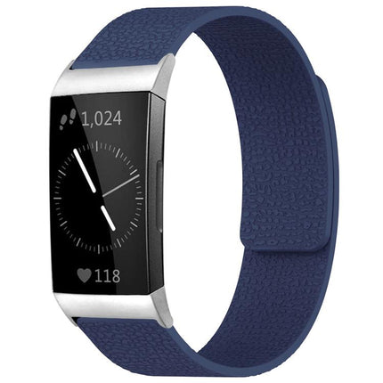 xDfind Litchi Texture Magnetic Silicone Watch Band, For Fitbit Inspire 2 / Ace 3, For Fitbit Charge 4 / Charge 3