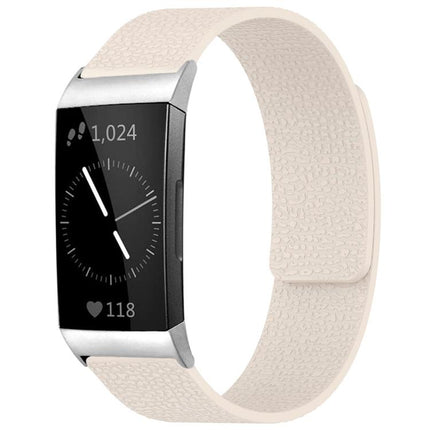 xDfind Litchi Texture Magnetic Silicone Watch Band, For Fitbit Inspire 2 / Ace 3, For Fitbit Charge 4 / Charge 3