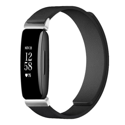 xDfind Litchi Texture Magnetic Silicone Watch Band, For Fitbit Inspire 2 / Ace 3, For Fitbit Charge 4 / Charge 3