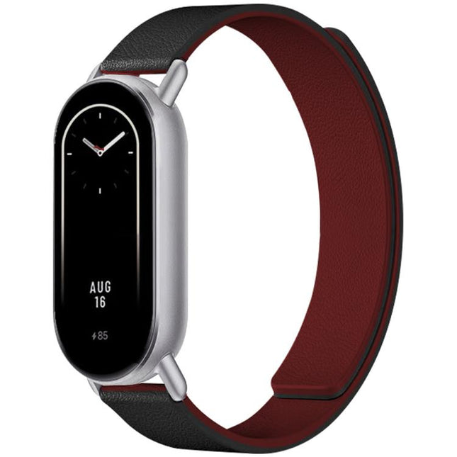 xDfind Litchi Texture Magnetic Silicone Watch Band, For Xiaomi Smart Bnad 10 / 9 / 8, For Xiaomi Smart Band 9 Pro/8 Pro/Redmi Watch 5/4