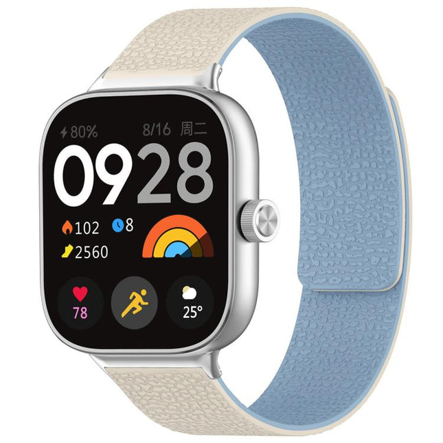 xDfind Litchi Texture Magnetic Silicone Watch Band, For Xiaomi Band 10 Pro/9 Pro/Redmi Watch 6/5/4, For Xiaomi Smart Bnad 10 / 9 / 8