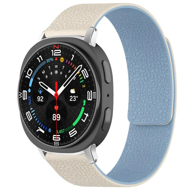 xDfind Litchi Texture Magnetic Silicone Watch Band, For Samsung Galaxy Watch Ultra/Ultra 2025, For Samsung Galaxy Watch8 / 8 Classic