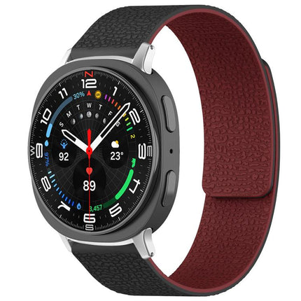 xDfind Litchi Texture Magnetic Silicone Watch Band, For Samsung Galaxy Watch Ultra/Ultra 2025, For Samsung Galaxy Watch8 / 8 Classic