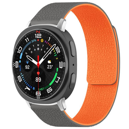 xDfind Litchi Texture Magnetic Silicone Watch Band, For Samsung Galaxy Watch Ultra/Ultra 2025, For Samsung Galaxy Watch8 / 8 Classic