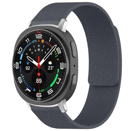 xDfind Litchi Texture Magnetic Silicone Watch Band, For Samsung Galaxy Watch Ultra/Ultra 2025, For Samsung Galaxy Watch8 / 8 Classic