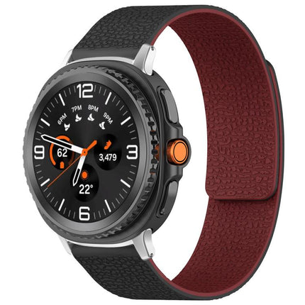 xDfind Litchi Texture Magnetic Silicone Watch Band, For Samsung Galaxy Watch Ultra/Ultra 2025, For Samsung Galaxy Watch8 / 8 Classic