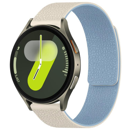 xDfind Litchi Texture Magnetic Silicone Watch Band, For Samsung Galaxy Watch 7 / 6 / 5 / FE, For Samsung Galaxy Fit3 SM-R390