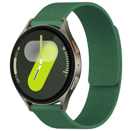 xDfind Litchi Texture Magnetic Silicone Watch Band, For Samsung Galaxy Watch 7 / 6 / 5 / FE, For Samsung Galaxy Fit3 SM-R390