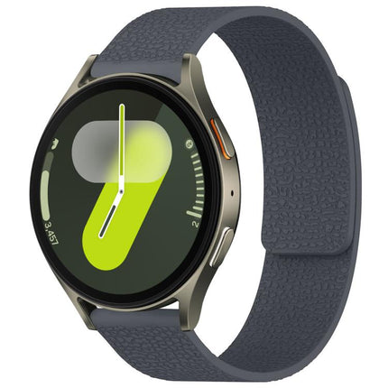 xDfind Litchi Texture Magnetic Silicone Watch Band, For Samsung Galaxy Watch 7 / 6 / 5 / FE, For Samsung Galaxy Fit3 SM-R390