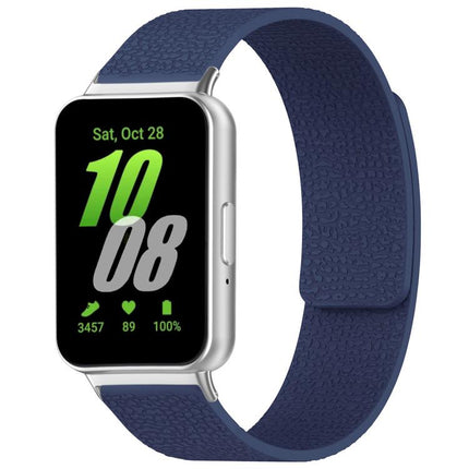 xDfind Litchi Texture Magnetic Silicone Watch Band, For Samsung Galaxy Watch 7 / 6 / 5 / FE, For Samsung Galaxy Fit3 SM-R390