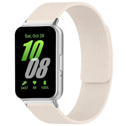 xDfind Litchi Texture Magnetic Silicone Watch Band, For Samsung Galaxy Watch 7 / 6 / 5 / FE, For Samsung Galaxy Fit3 SM-R390