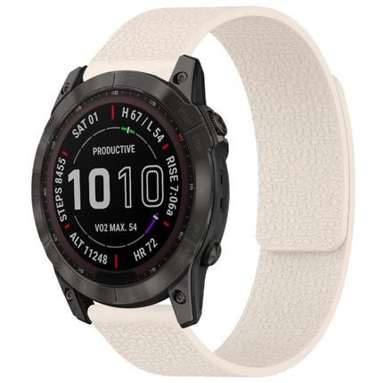 xDfind Litchi Texture Magnetic Silicone Watch Band, For Garmin Fenix 8/7X/6X/5X 26mm, For Garmin Fenix 8/7/6/5 22mm