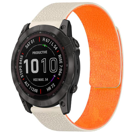 xDfind Litchi Texture Magnetic Silicone Watch Band, For Garmin Fenix 8/7X/6X/5X 26mm, For Garmin Fenix 8/7/6/5 22mm