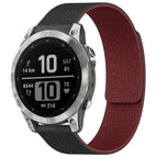 For Garmin Fenix 8/7/6/5 22mm / Black Red