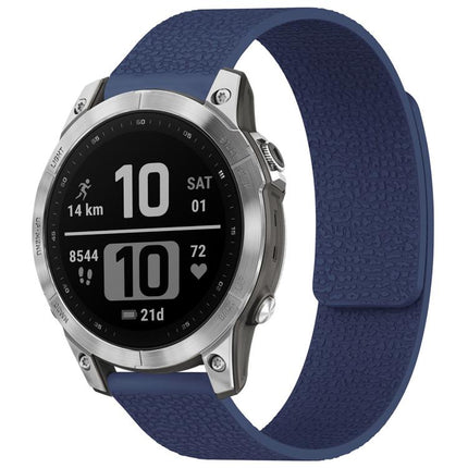 xDfind Litchi Texture Magnetic Silicone Watch Band, For Garmin Fenix 8/7X/6X/5X 26mm, For Garmin Fenix 8/7/6/5 22mm