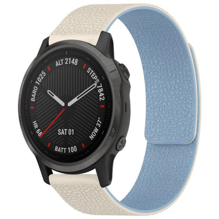 xDfind Litchi Texture Magnetic Silicone Watch Band, For Garmin Fenix 8/7S/6S/5S 20mm, For Garmin Forerunner 45 / 45S / Swim 2 18mm