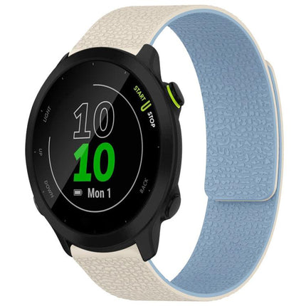 xDfind Litchi Texture Magnetic Silicone Watch Band, For Garmin Fenix 8/7S/6S/5S 20mm, For Garmin Forerunner 45 / 45S / Swim 2 18mm