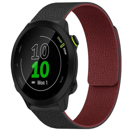 xDfind Litchi Texture Magnetic Silicone Watch Band, For Garmin Fenix 8/7S/6S/5S 20mm, For Garmin Forerunner 45 / 45S / Swim 2 18mm