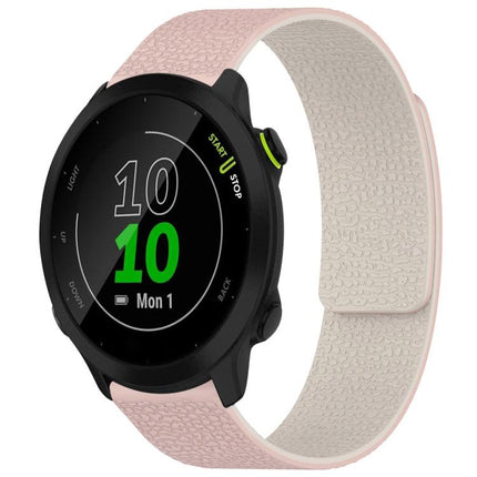 xDfind Litchi Texture Magnetic Silicone Watch Band, For Garmin Fenix 8/7S/6S/5S 20mm, For Garmin Forerunner 45 / 45S / Swim 2 18mm