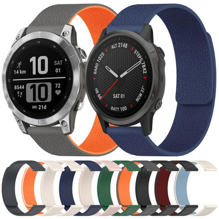 xDfind Litchi Texture Magnetic Silicone Watch Band, For Garmin Fenix 8/7S/6S/5S 20mm, For Garmin Forerunner 45 / 45S / Swim 2 18mm