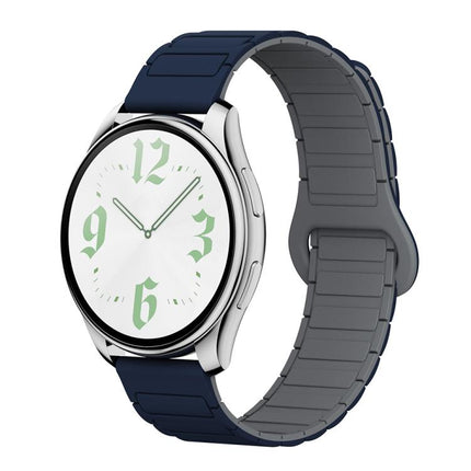 xDfind Reverse Buckle Tri-beads Magnetic Silicone Watch Band, 20mm, 22mm