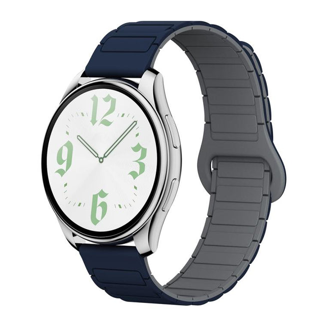 xDfind Reverse Buckle Tri-beads Magnetic Silicone Watch Band, 20mm, 22mm