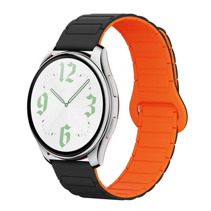 xDfind Reverse Buckle Tri-beads Magnetic Silicone Watch Band, 20mm, 22mm