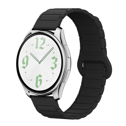 xDfind Reverse Buckle Tri-beads Magnetic Silicone Watch Band, 20mm, 22mm