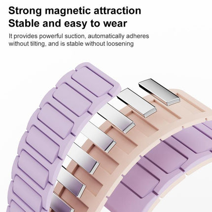 xDfind Reverse Buckle Tri-beads Magnetic Silicone Watch Band, 20mm, 22mm