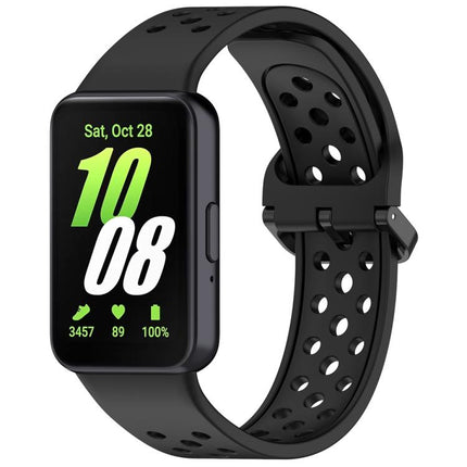 xDfind Colorful Buckle Solid Color Breathable Silicone Watch Band, For Samsung Galaxy Fit3