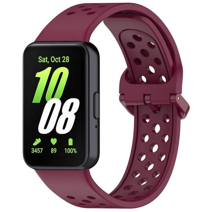 xDfind Colorful Buckle Solid Color Breathable Silicone Watch Band, For Samsung Galaxy Fit3