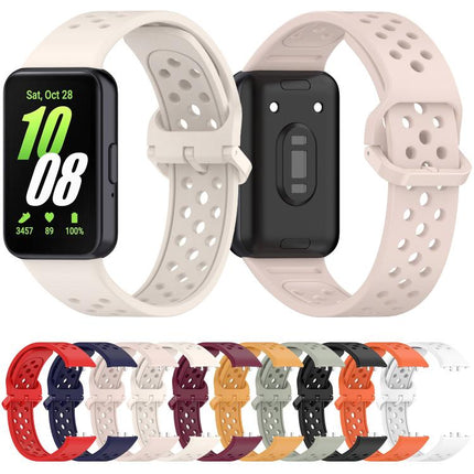 xDfind Colorful Buckle Solid Color Breathable Silicone Watch Band, For Samsung Galaxy Fit3