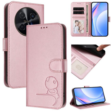 Litter Panda Embossing RFID Leather Phone Case with Lanyard, For Huawei nova 12i / nova 13i 4G, For Huawei Mate 70 Pro, For Huawei Mate 70, For Huawei nova 13 Pro