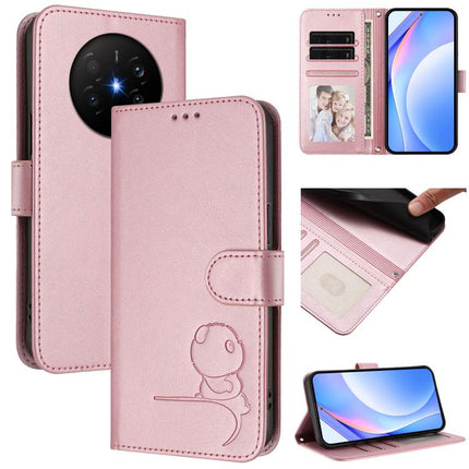 Litter Panda Embossing RFID Leather Phone Case with Lanyard, For Huawei nova 14 Lite / nova 16z, For Huawei Mate 70 Air, For Huawei Pura 80 Ultra, For Huawei Pura 80 Pro