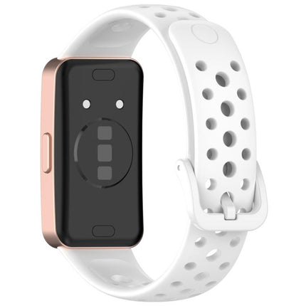 xDfind Hole Style Breathable Silicone Watch Band, For Huawei Band 10 / 9 / 8