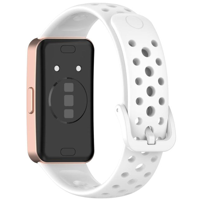 xDfind Hole Style Breathable Silicone Watch Band, For Huawei Band 10 / 9 / 8
