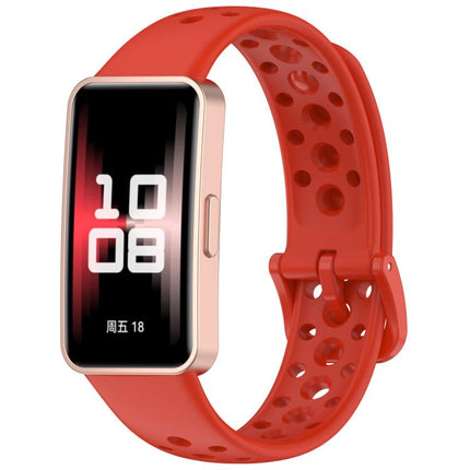xDfind Hole Style Breathable Silicone Watch Band, For Huawei Band 10 / 9 / 8