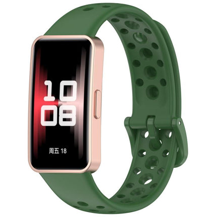 xDfind Hole Style Breathable Silicone Watch Band, For Huawei Band 10 / 9 / 8