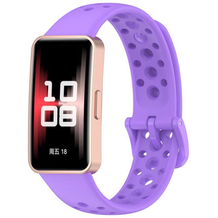 xDfind Hole Style Breathable Silicone Watch Band, For Huawei Band 10 / 9 / 8