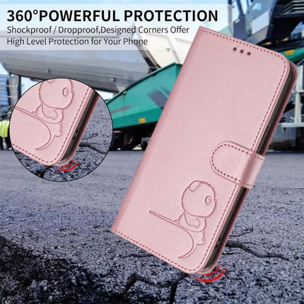 Litter Panda Embossing RFID Leather Phone Case with Lanyard, For Honor 600 Lite Global, For Honor Magic8 Pro Air, For Honor X8d 4G, For Honor Magic8 Pro