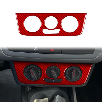Carbon Fiber Car Air Conditioner Switch Panel A Decorative Sticker for SEAT Ibiza 2009-2014, Left and Right Driver, Air Conditioner Switch Panel A
