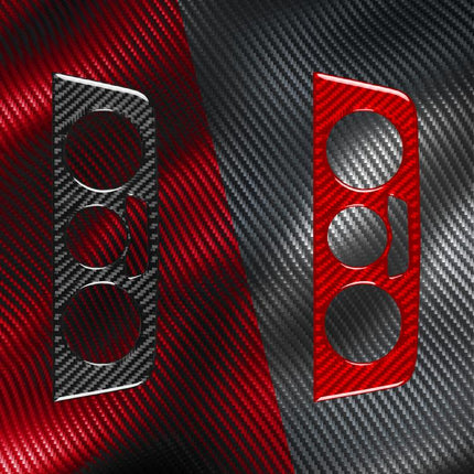 Carbon Fiber Car Air Conditioner Switch Panel A Decorative Sticker for SEAT Ibiza 2009-2014, Left and Right Driver, Air Conditioner Switch Panel A