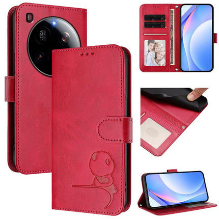 Litter Panda Embossing RFID Leather Phone Case with Lanyard, For Xiaomi Poco X7, For Xiaomi 15 Ultra, For Xiaomi Poco X7 Pro, For Xiaomi Poco M7 Pro 5G