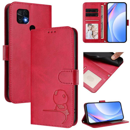 Litter Panda Embossing RFID Leather Phone Case with Lanyard, For Xiaomi Poco C40, For Xiaomi Civi 1S, For Xiaomi Poco M4 Pro 4G, For Xiaomi Poco X4 Pro 5G