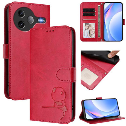 Litter Panda Embossing RFID Leather Phone Case with Lanyard, For Xiaomi 15T, For Xiaomi Poco F7 Ultra / Redmi K80 Pro, For Xiaomi Poco F7 Pro / Redmi K80, For Xiaomi Poco M7 5G / C75 4G