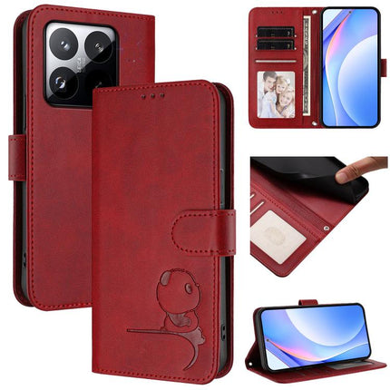 Litter Panda Embossing RFID Leather Phone Case with Lanyard, For Xiaomi 15T, For Xiaomi Poco F7 Ultra / Redmi K80 Pro, For Xiaomi Poco F7 Pro / Redmi K80, For Xiaomi Poco M7 5G / C75 4G