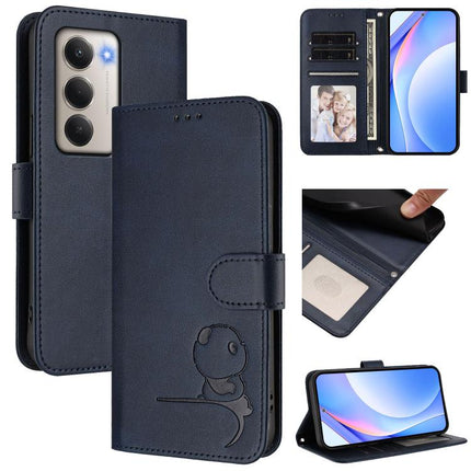 Litter Panda Embossing RFID Leather Phone Case with Lanyard, For Redmi 15 5G Global / 15 4G SEA 169mm, For Redmi 15 5G / 4G EU 171mm, For Redmi 13x / 13 4G / Poco M6 4G, For Redmi A5 4G 173.3mm