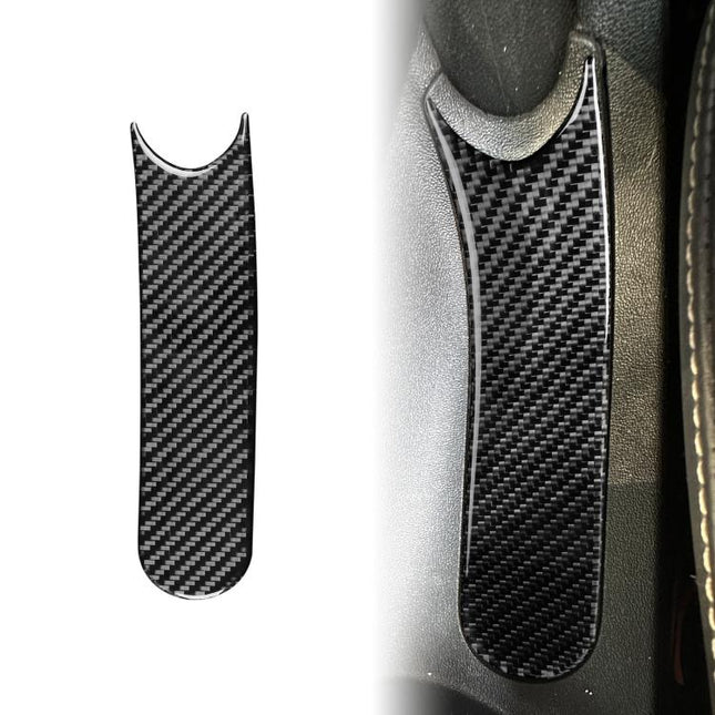 Carbon Fiber Car Handbrake Panel Decorative Sticker for SEAT Leon 2005-2012, Left and Right Driver, Handbrake Panel